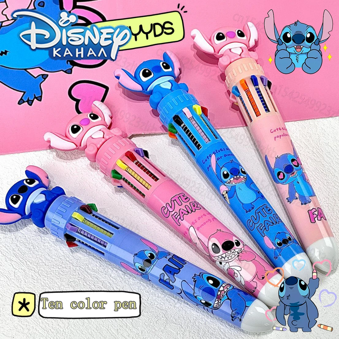 

1Pcs Disney Stitch Gel Pen Ten Color Student Pens for Writing Pen Kawaii Kids School Writing Pens Pencils Supplies Gel Pens2024