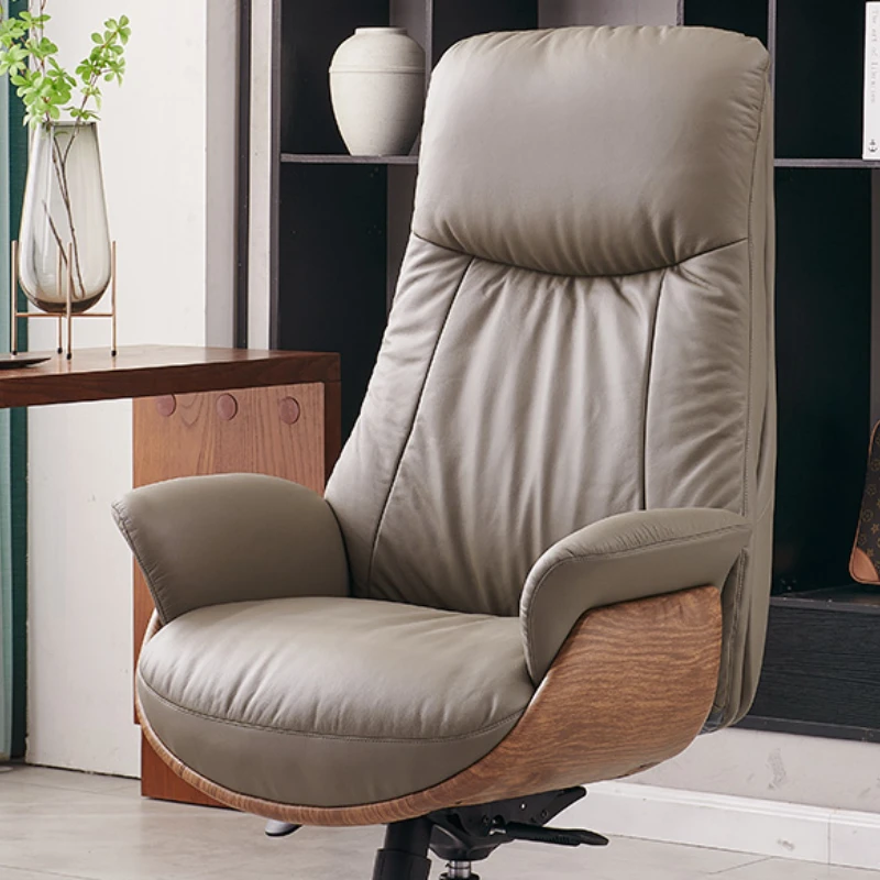 

Armchair Modern Office Chairs Leather Lounge Executive Designer Computer Chair Sillas De Espera Swivel Waiting Library Furniture