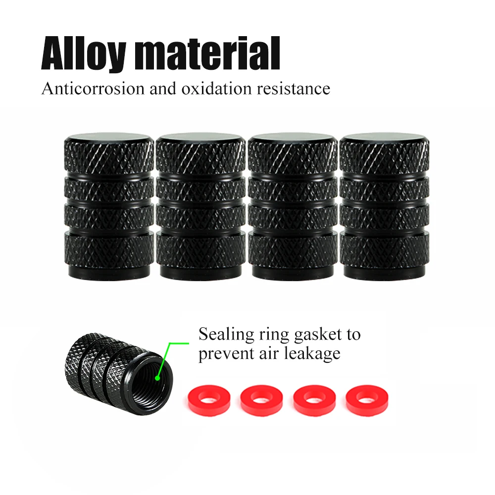 Aluminum Alloy Tire Stem Valve Caps Aluminium Dustproof Caps Tire Wheel Stem Air Valve Caps for car Motorcycles Trucks Bikes