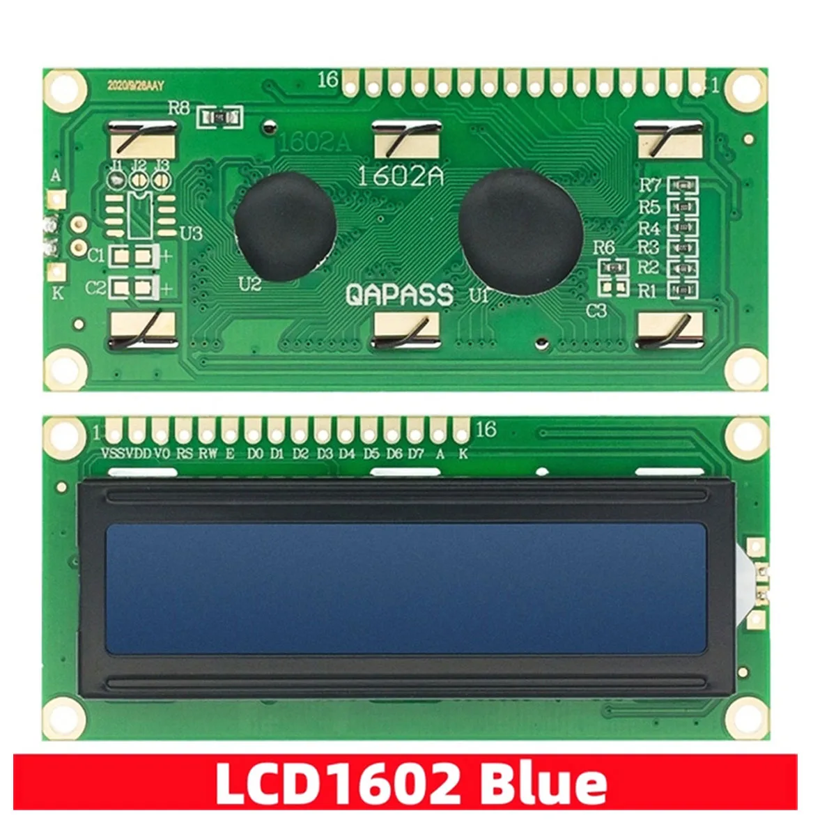 Modulo display LCD LCD1602 + scheda adattatore scheda di espansione PCF8574 Schermo blu IIC/I2C schermo verde giallo