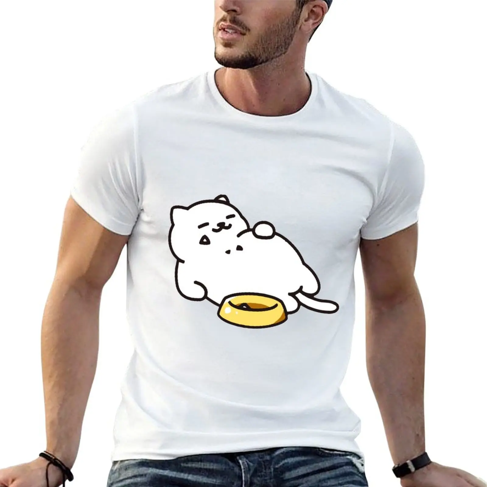 

Neko atsume - Tubbs cat T-Shirt t shirt custom print t shirt man cotton T-Shirt