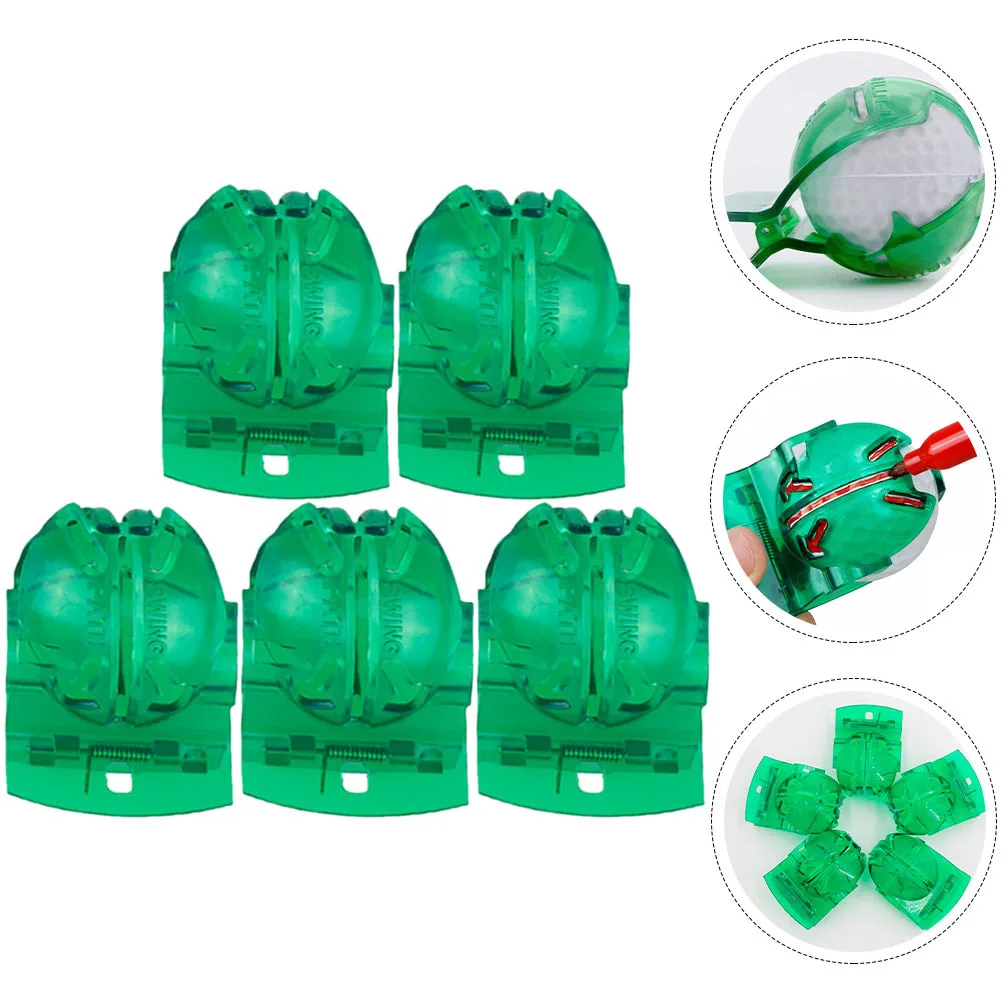 

5 Pcs Golf Ball Spot Marker Relativelk with Level Ballmarker Line Markers Alignment Gadgets Tools