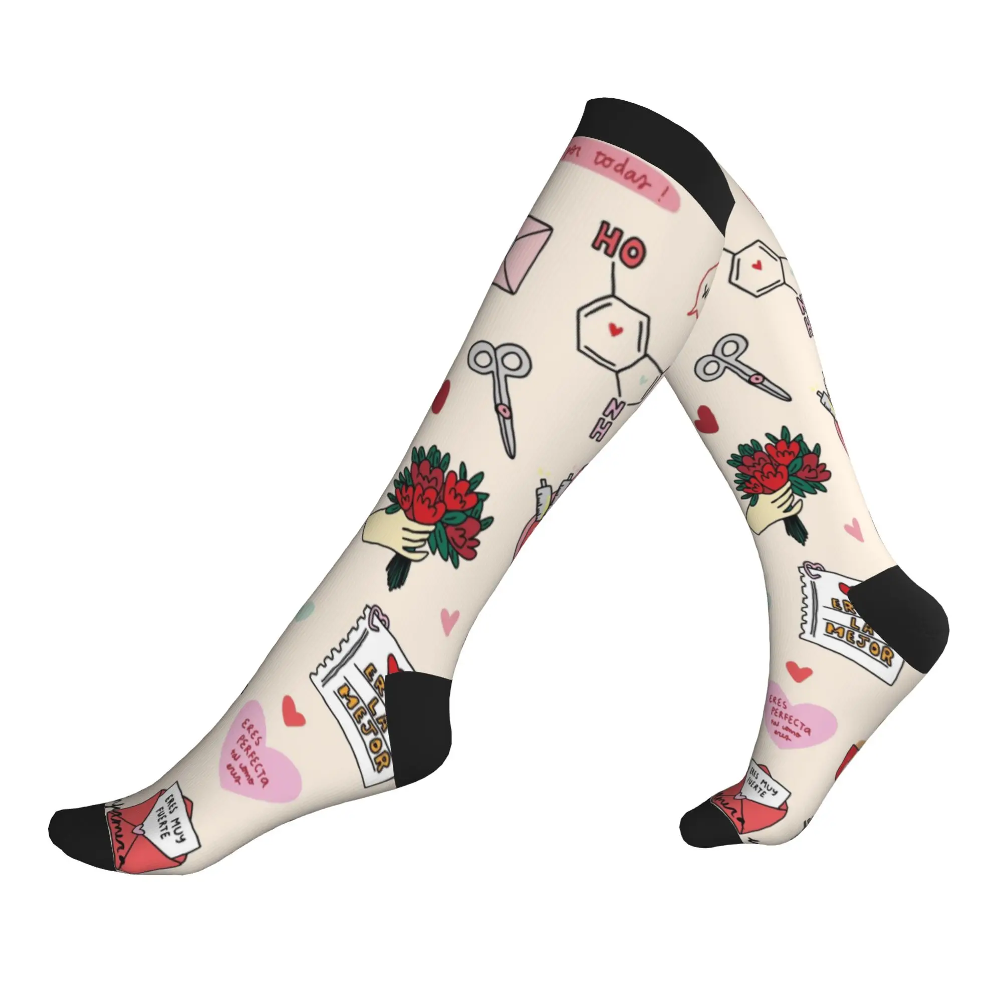 

Fun Men's Doctor Nurse Medical Medicine Enfermera En Apuros Dress Socks Unisex Breathbale Warm Printed Sports Compression Socks