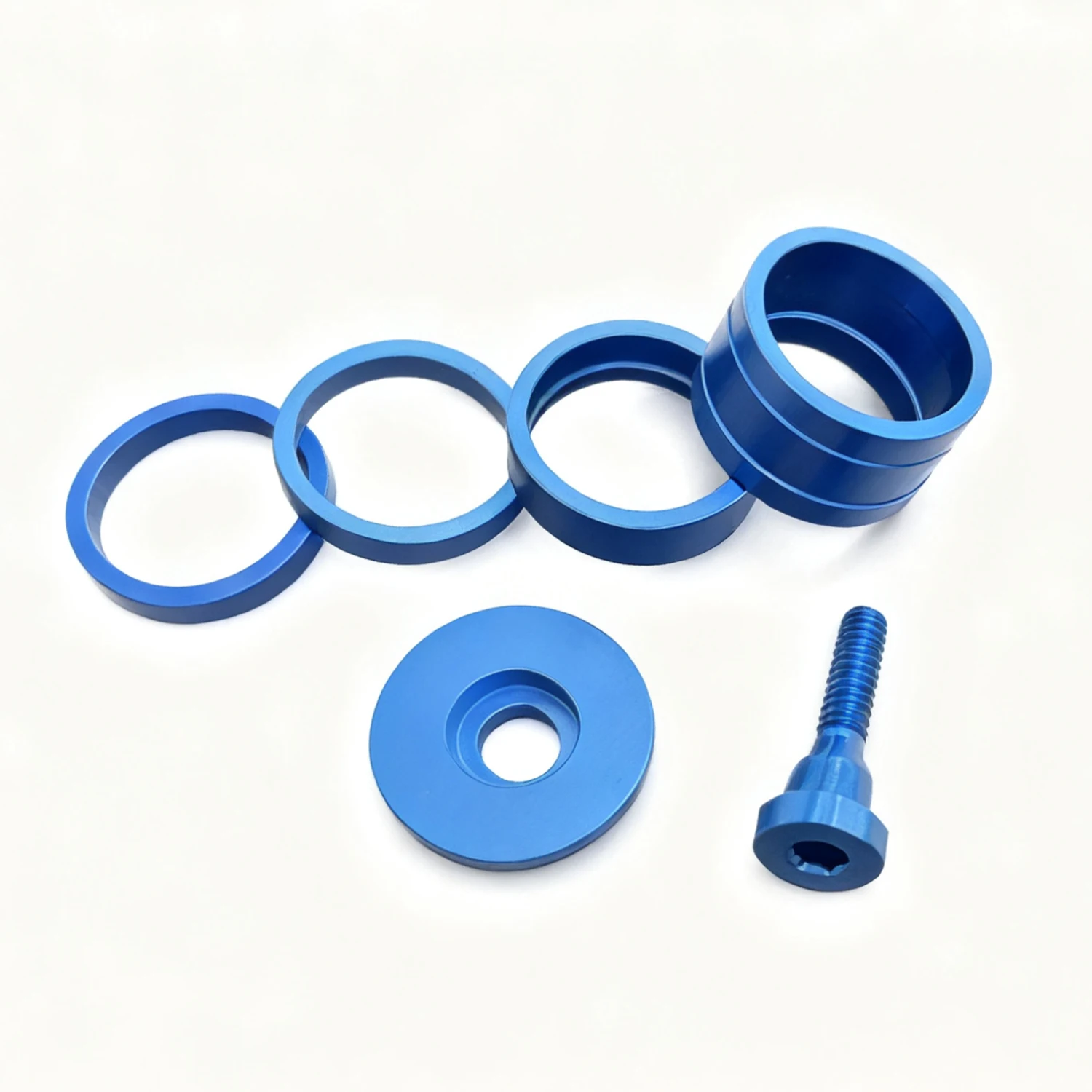 Bicycle Headset Spacer 5mm 10mm 20mm Headset Top Cap bolts Alloy Aluminum Made CNC colorful bike parts