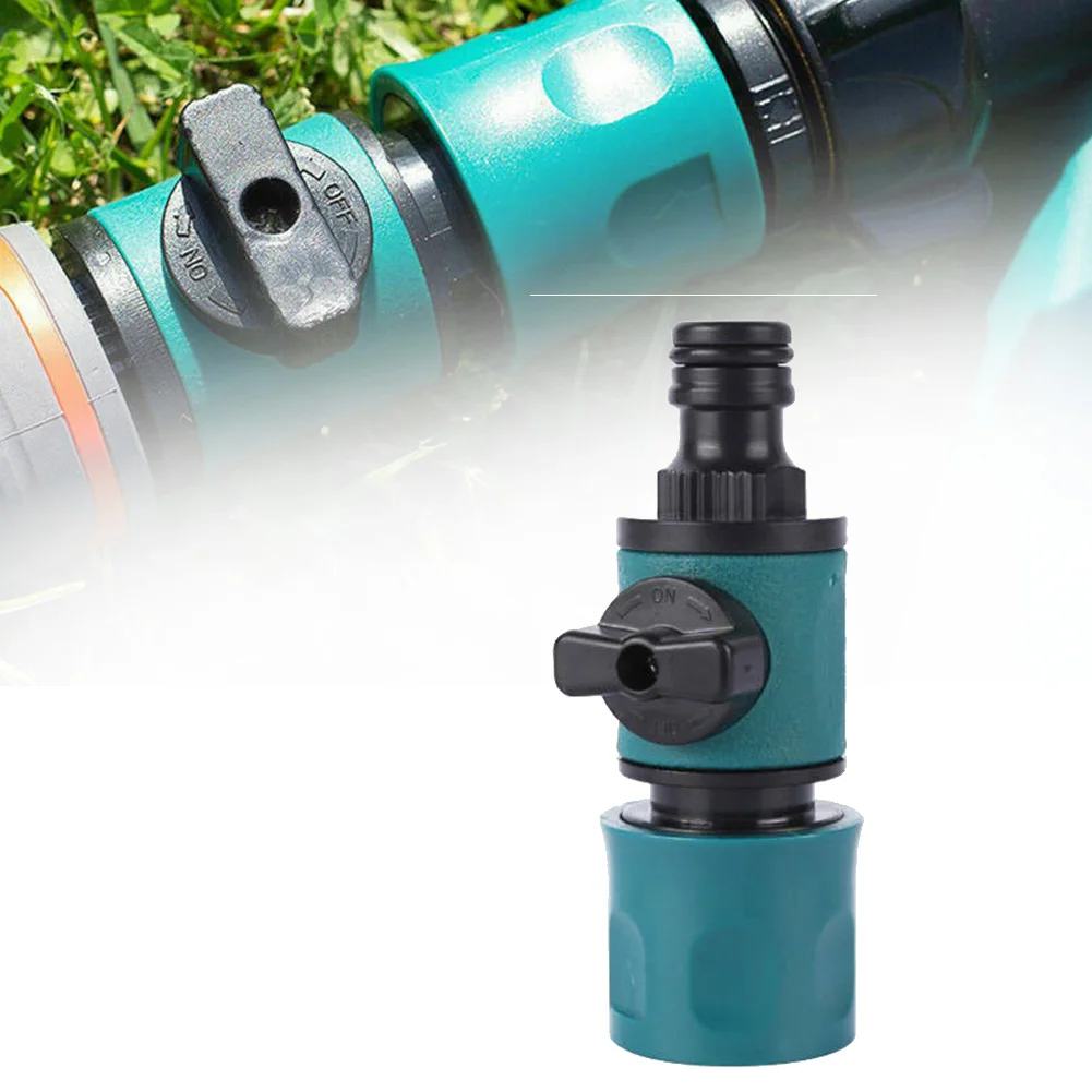 Garden Hose Pipe In-Line Faucet Tap Shut Off Valve Fitting Watering Irrigation Quick Connector With Valve Garden Gadget