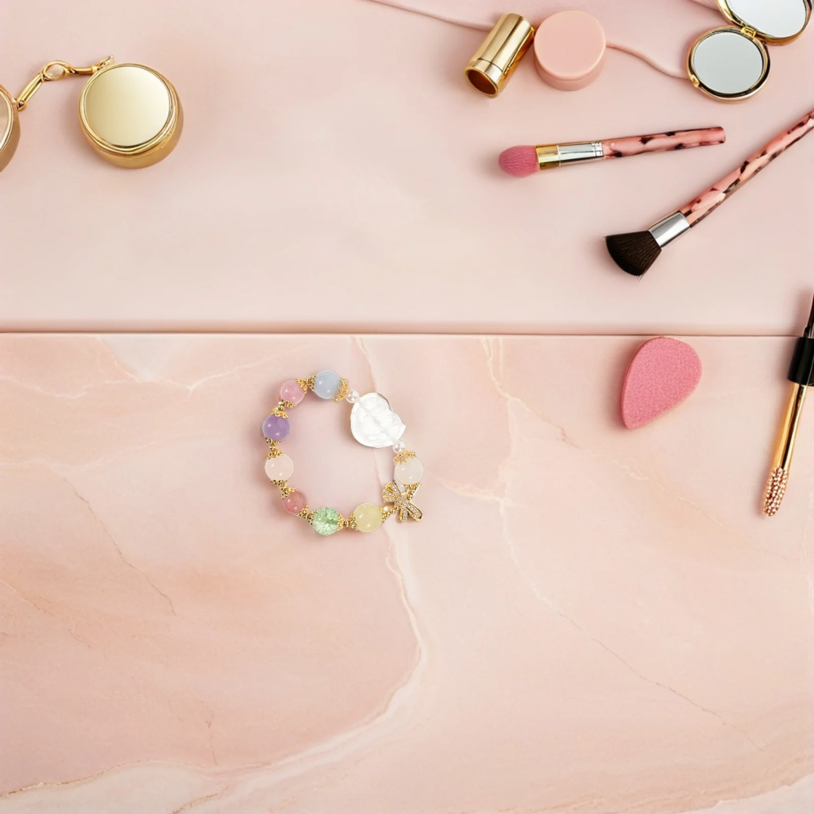 

Women Crystal Fox Charm Bracelet Handmade Stretch Beaded Wrist Jewelry for Weddings Birthdays Handmade Bracelet