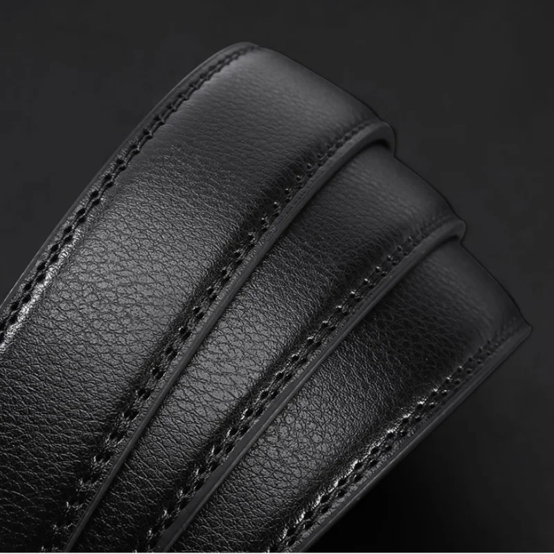 أحزمة رجالية من الجلد الطبيعي حزام عمل غير رسمي أنماط شعبية أحزمة بإبزيم أوتوماتيكية من الجلد عالي الجودة قابلة للتعديل