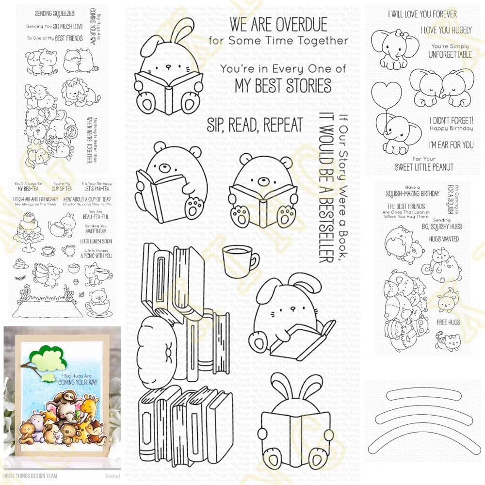 Sweet Little Peanut Squishy Hugs Metal Cutting Dies And Clear Stamps For DIY Scrapbook Stamps Album Craft Paper Card Decoration