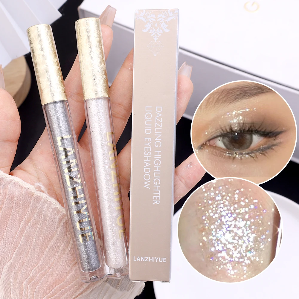 Perlescente diamante lucido ombretto evidenziatore penna lunga durata impermeabile Glitter paillettes ombretto trucco cosmetici di bellezza