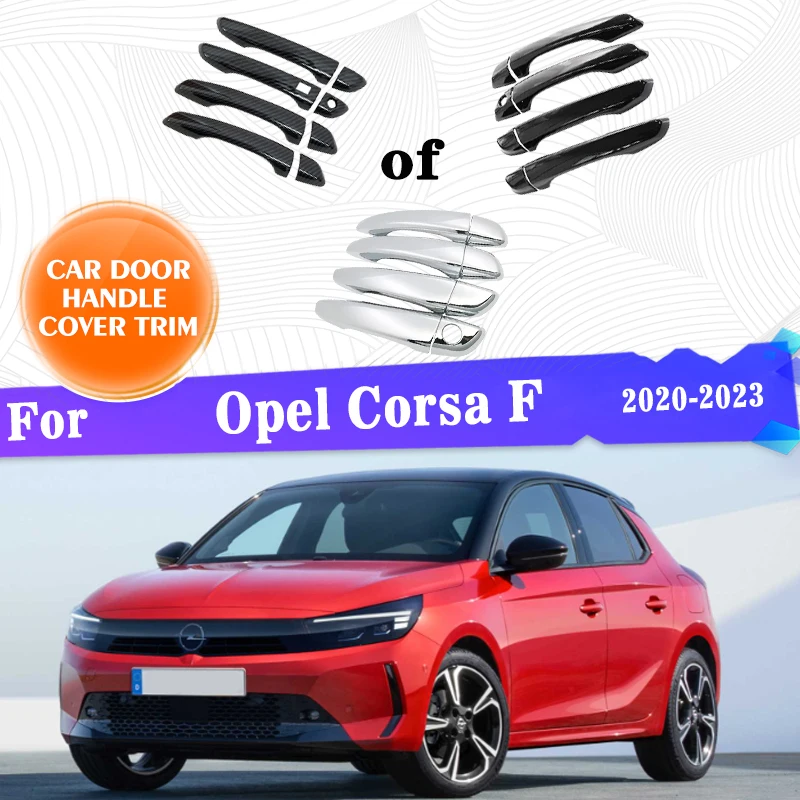 

Car Outer Door Handle Cover Trim For Opel Corsa F 2020 2021 2022 2023 Stickers Styling Protectors Car Exterior Parts Accessories