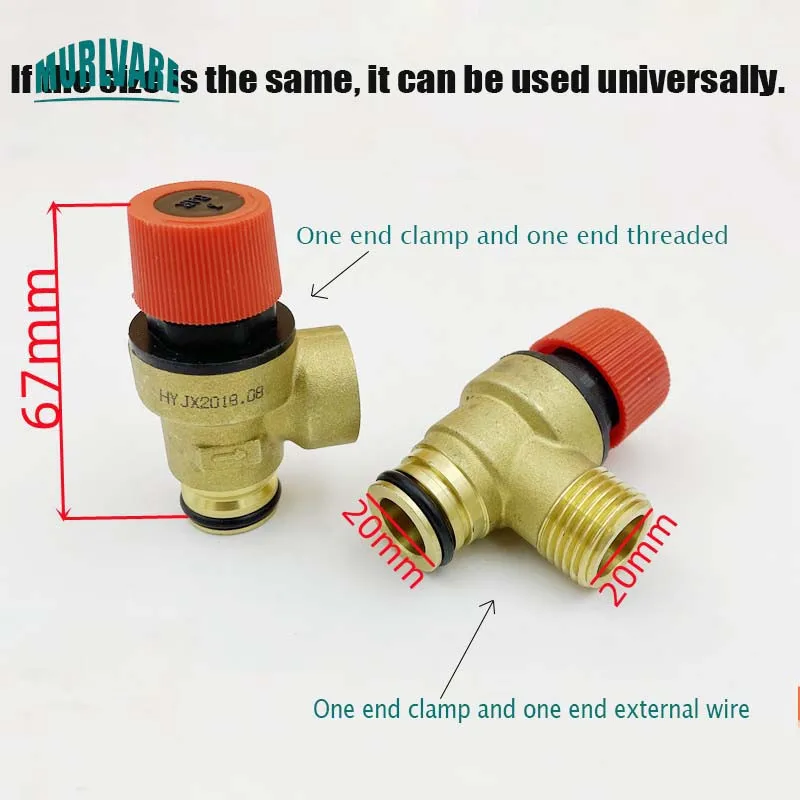 Brass Pressure Relief Valve Bayonet  Safety Valve Drain Relief Switch For Water Heater Boiler