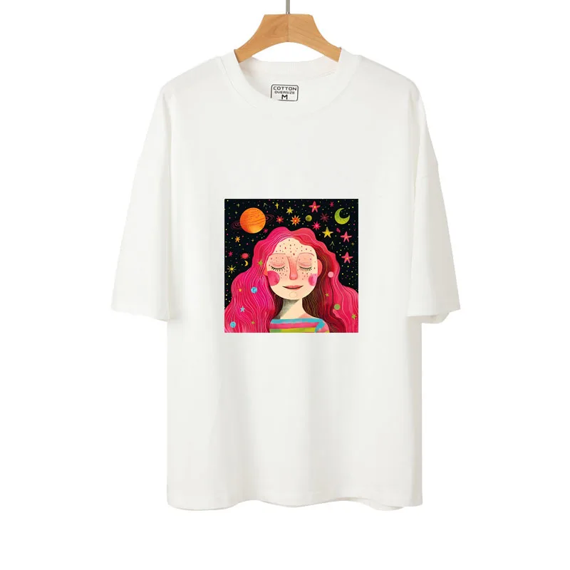 Playfulness Fun Stickers Wonderful Night Vinyl Patch Owl Fox Astronaut DTF Heat Transfer Sticker For T-shirt Iron On Clothes&bag - view 3