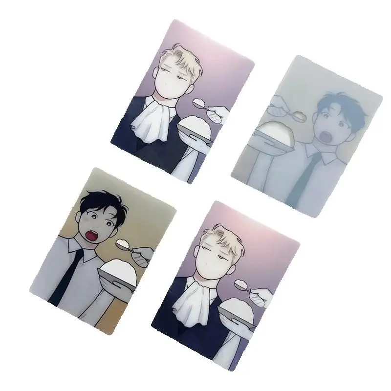 4 Pcs/Set Korean Manhwa Acrylic Transparent Card Lee Won, Caesar Characters Postcard Cosplay Gift ﻿