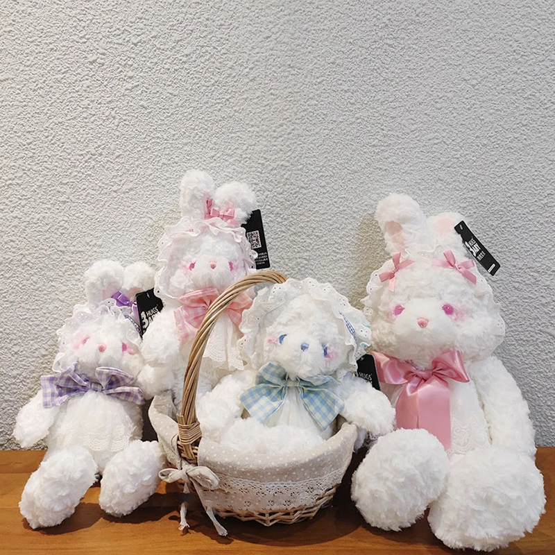 Jouet en peluche lapin Kawai pour enfants, style Lolita, ours au beurre, animal en peluche, jouets doux pour filles, cadeau d\'anniversaire et de Noël