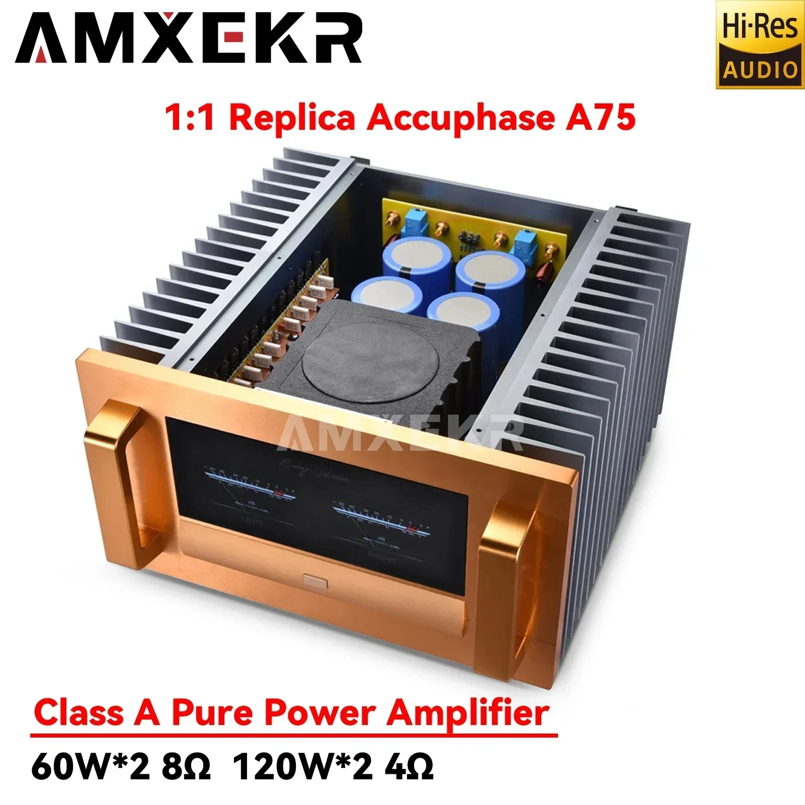 AMXEKR 1:1 Replica Accuphase A75 Pure Class A Circuit 120W High Power Field Effect Tube Pure Power Amplifier