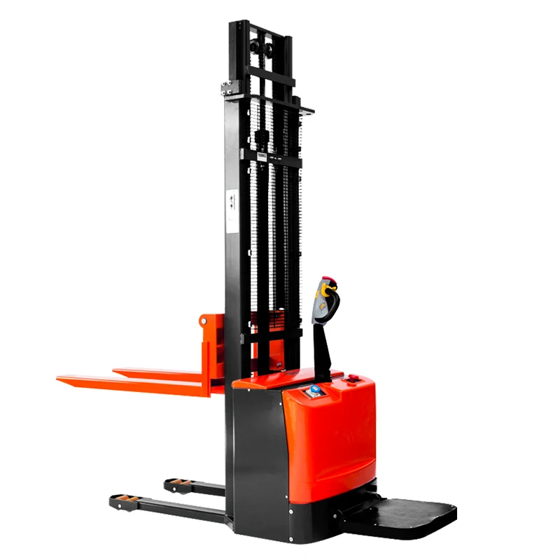 1.6m 1 ton  Forklift Pallet Stacker 1.5 Ton Lead-Acid Battery Solid Tires