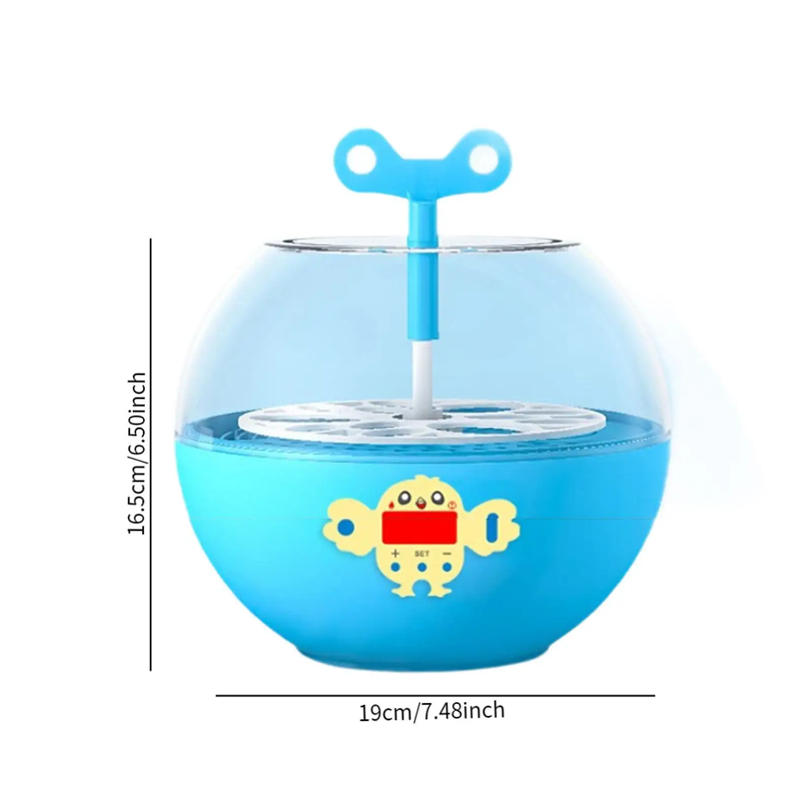 حاضنة بيض 6 بيضات تحكم مرئي في درجة الحرارة للاستخدام المنزلي حاضنة بيض رقمية لسمان أوزة دجاج تركيا بطة