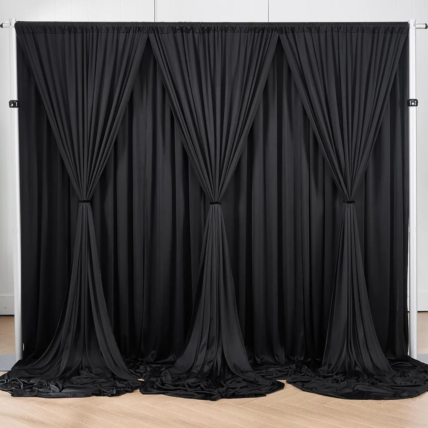 Imagem -02 - Ice Silk Backdrop Curtain para Casamento Fotografia Adereços Baby Shower Casamentos Photo Drape Poly 10x10ft