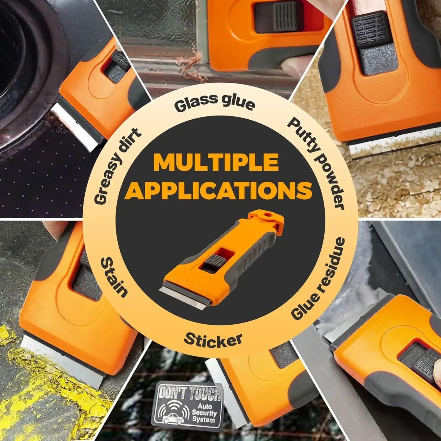 Professional Ceramic Scraper Knife Blade Non Scratch Glass Scraper Tool for Stove Oven Cleaning with Integrated Blades