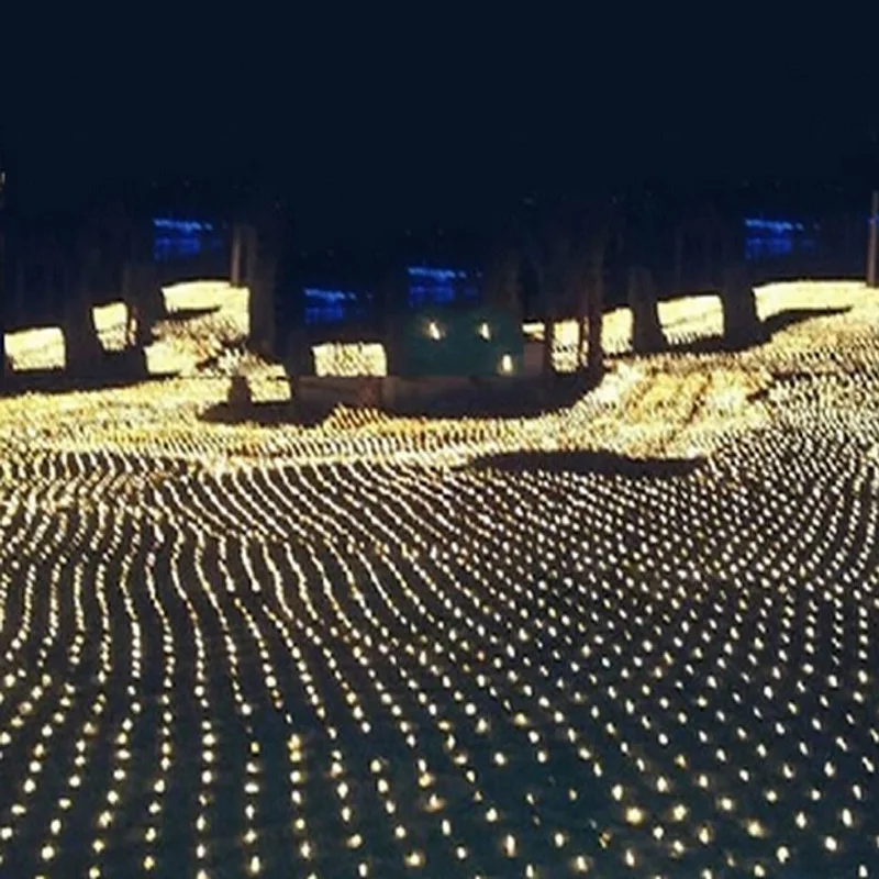 MEMEOKON 8M*10M Large Net Lights 2000 LED Mesh Decorative Fairy Twinkle Christmas Wedding New Year Party
