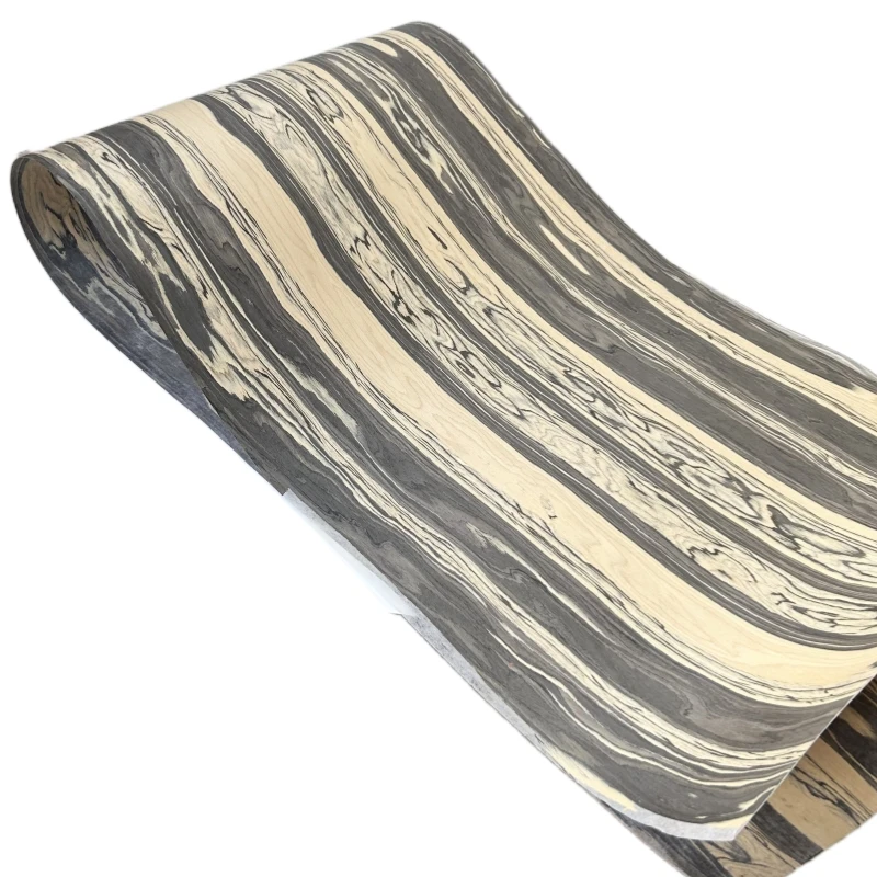 

58 см x 250 см черно-белый замененный шпон из черного дерева, восстановление мебели, гибкие листы из шпона дерева экзотического размера