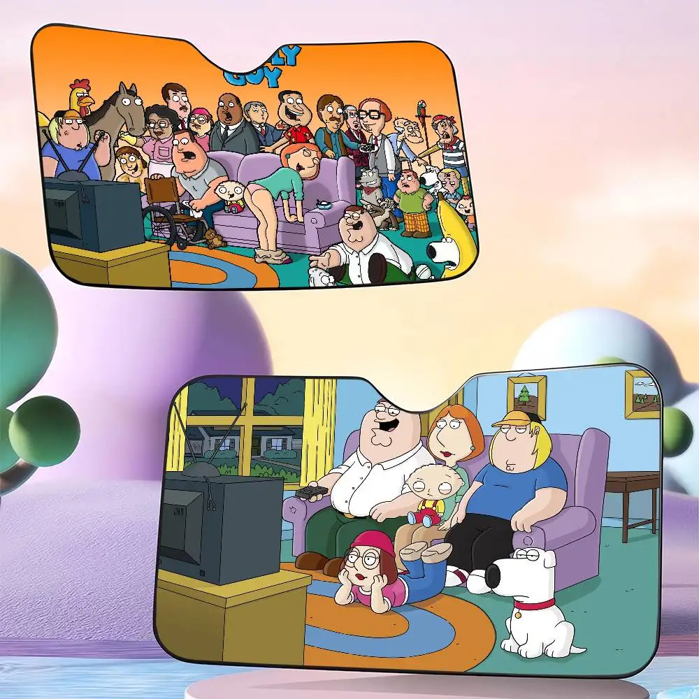 F-Family Cute Guy Auto Windshield Sun Shade Personalized Picture Block UV Rays Sun Visor Protector Car Sunshade