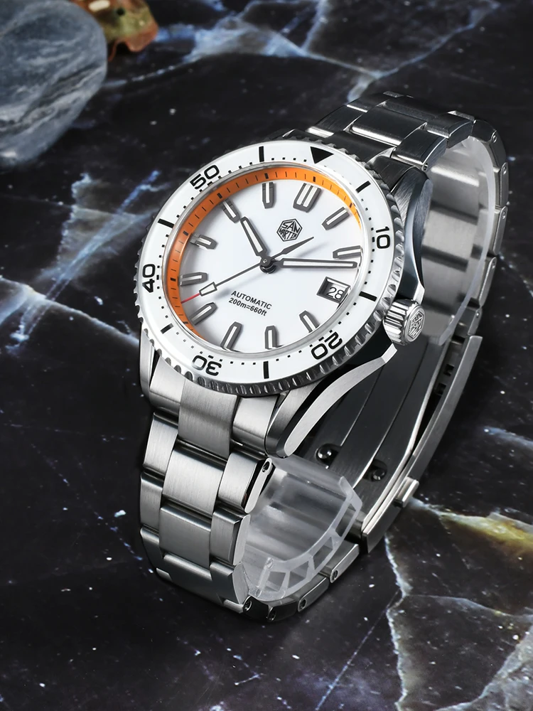 San Martin 2025 New Enamel Dial Full Luminous 39mm Dive Watch Luxury Men Watch NH35 Automatic Mechanical Waterproof 200m SN0129 image 4