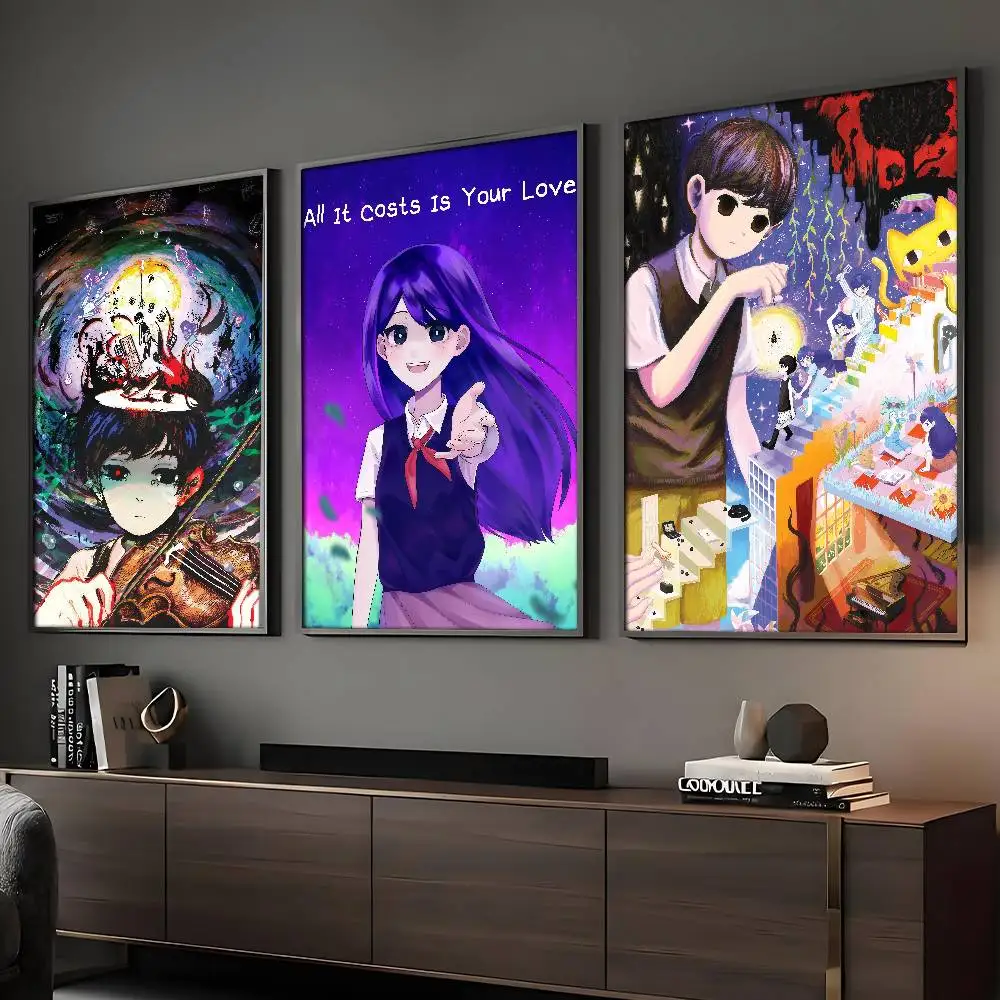 Classic Hot Horror Video Game Omori Poster HD Sticky Wall Art Printing Waterproof Home Living Bed Room Bar Aesthetic Decor