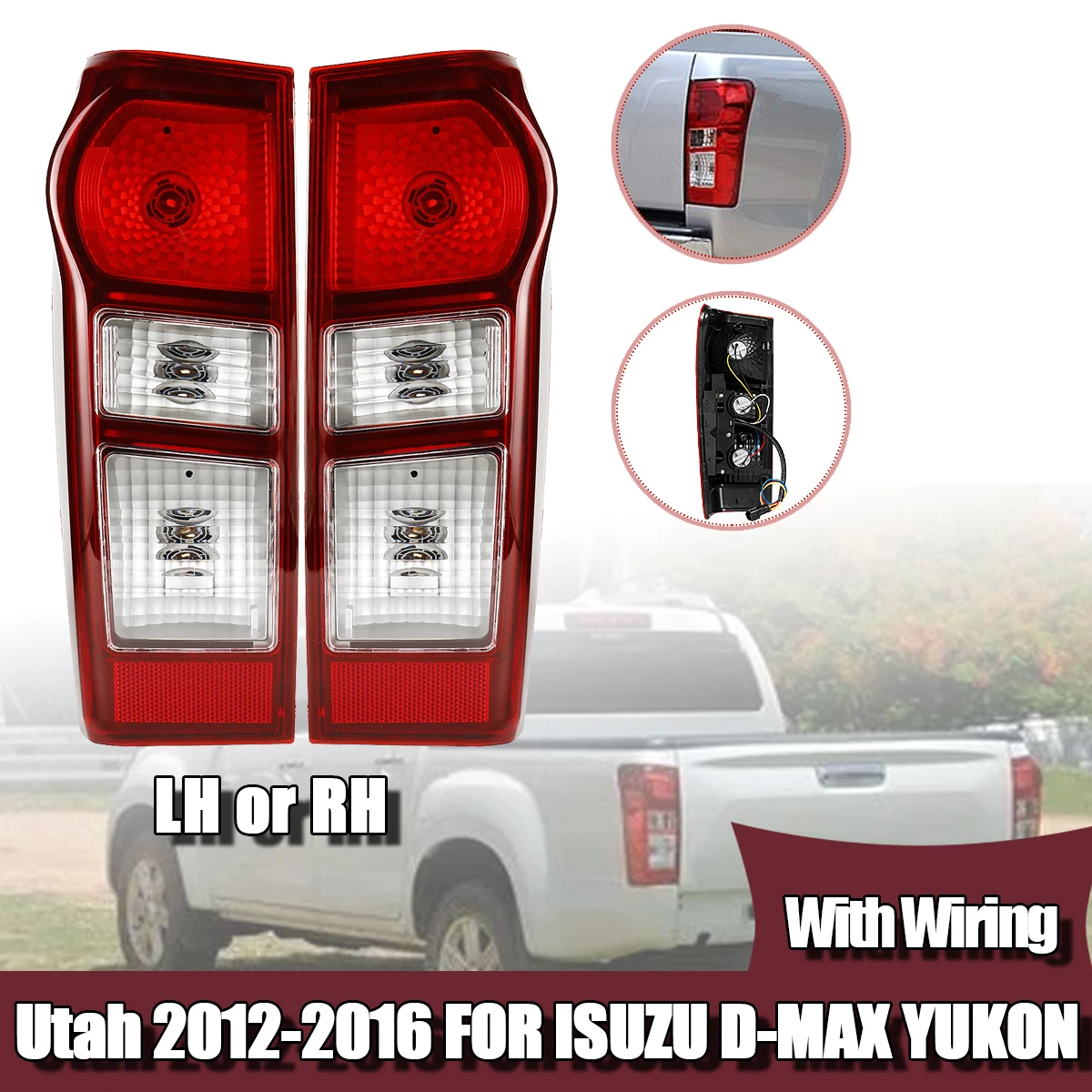 Car Rear Brake Stop Tail Light Lamp for Isuzu DMax Yukon Pickup 2012 2013 2014 2015 2016 Turn Signal Auto Parts Taillight