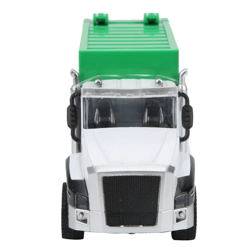 1:42 modèle de voiture américaine, camion à ordures d'assainissement, véhicule à tirer en alliage, jouet, cadeau pour enfant # 1