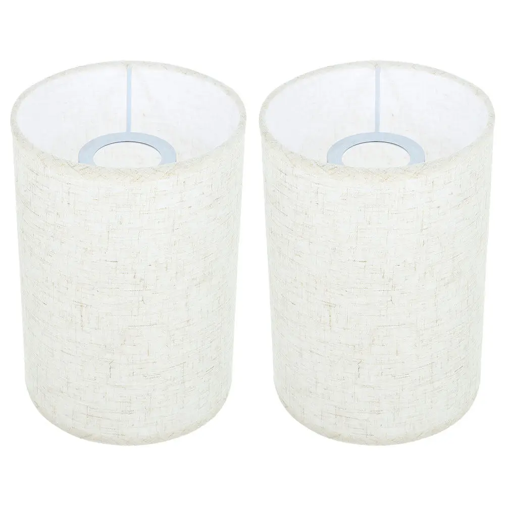 

2 шт. круглых абажура для настольной лампы из льняной ткани, маленький абажур для внутреннего освещения, защита глаз, аксессуар для лампы, маленький абажур