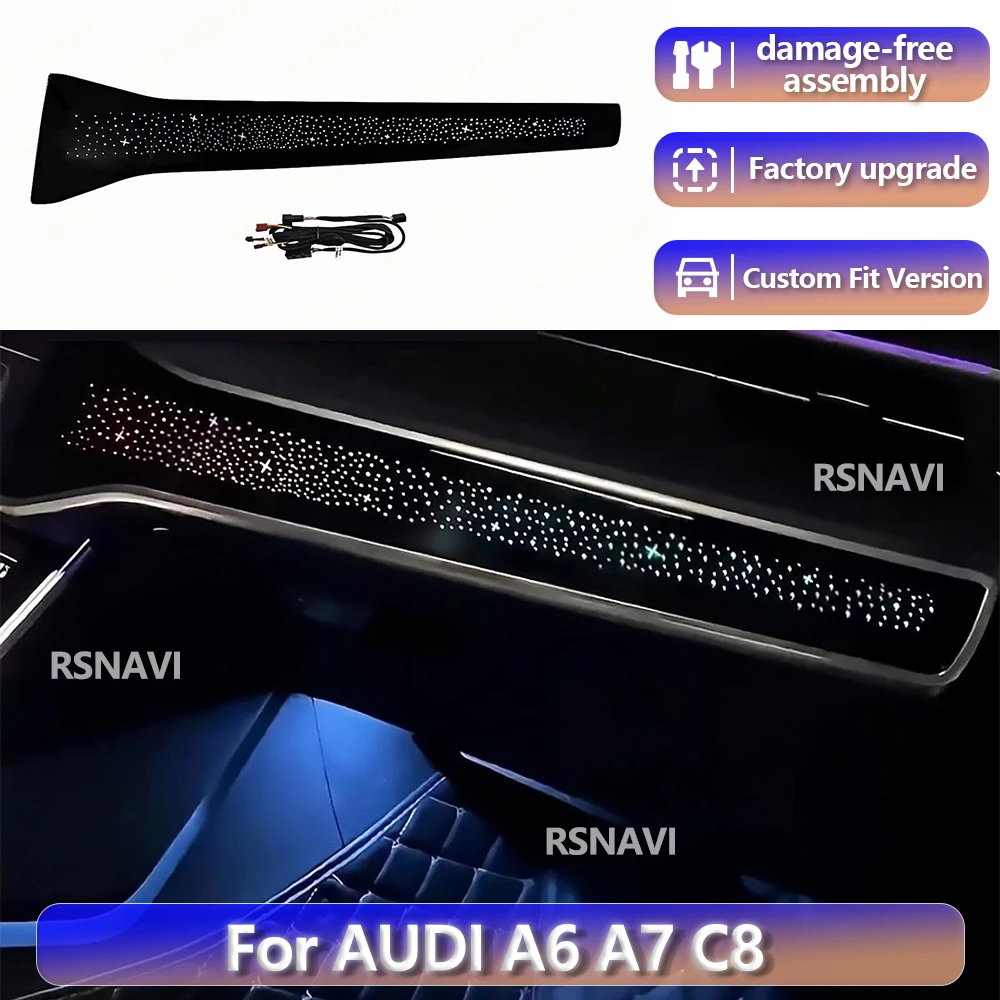 

RGB color streamer For Audi A6 A7 C8 RS6 RS7 2019-2025 32Colour Starry Sky Instrument Lights Auto Co Pilot Passenger Precise Fit