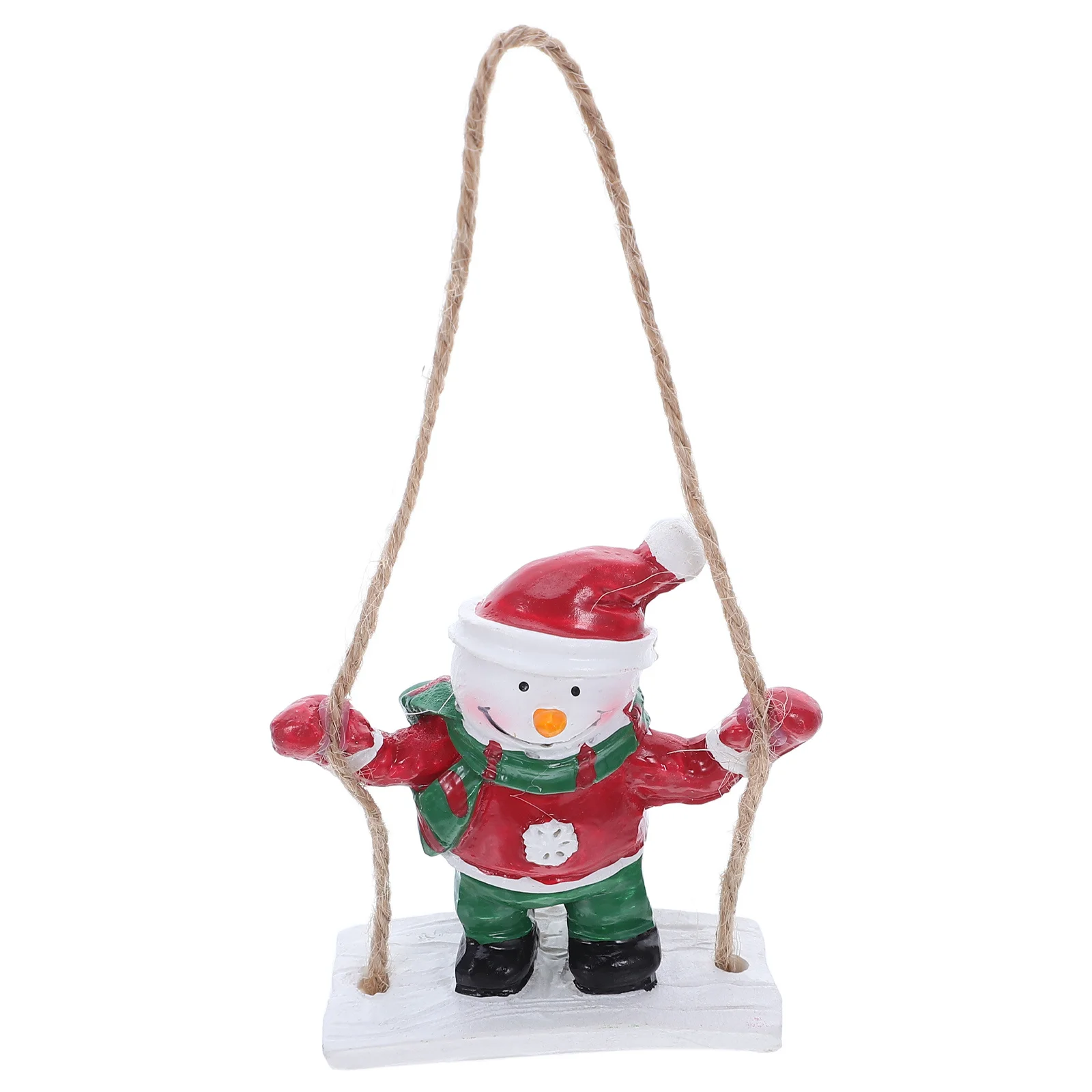 

Christmas Swing Snowman Ornament Resin Craftsmanship Vibrant Colors Ideal for Tree Windowsill Desk Decor Tree Ornament
