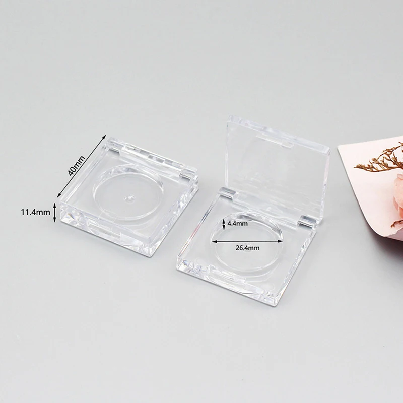 Mini Square Eye Shadow Powder Box Transparent Hat Palette Empty DIY Cosmetics Rouge Box Liquid Foundation Container Makeup Tool