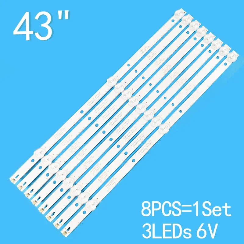 

New 8PCS/lot For 43" LCD TV LE43M3570/60 43PFT4002 43DL4012N 43PFS4062/60 K430WDK3 43PUH6002/96 43DL4012N/62 43PFS4012