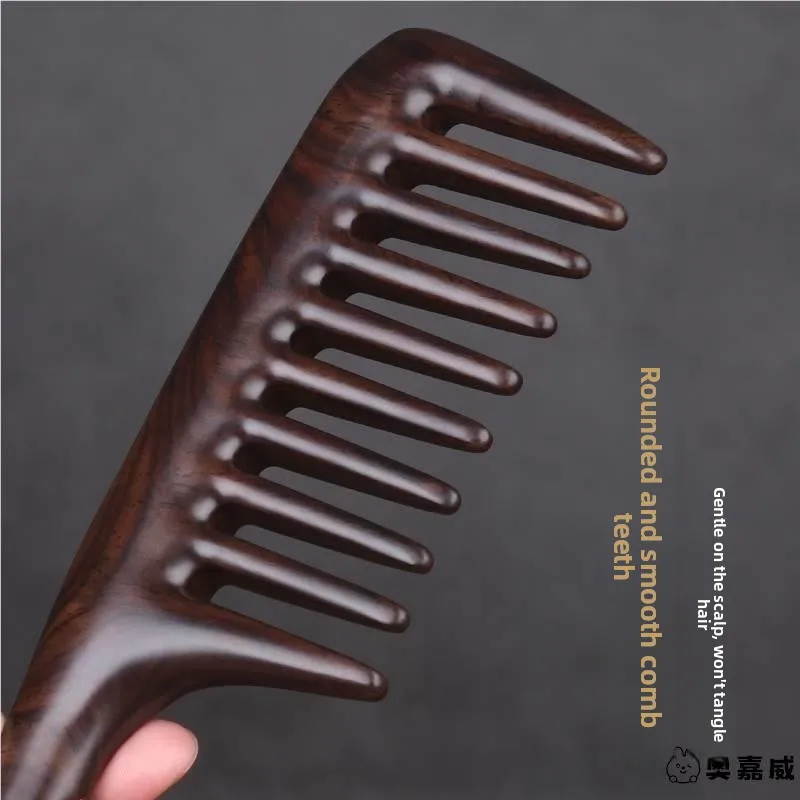 

Wide-Tooth Comb l Sandalwood Hair Care for Women Long Hair Anti-Static Massage Anti-Hair Loss Home Use