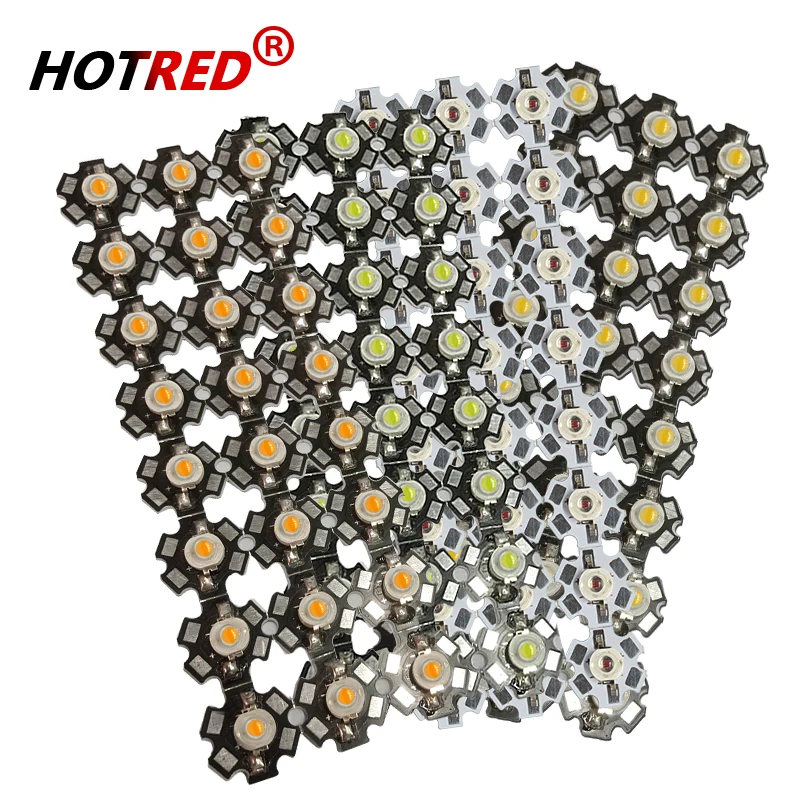 Оптовая продажа, светодиоды высокой мощности 25 шт./100 шт., 1 Вт, 3 Вт, теплый и холодный белый/натуральный белый/красный/зеленый/синий/ярко-синий