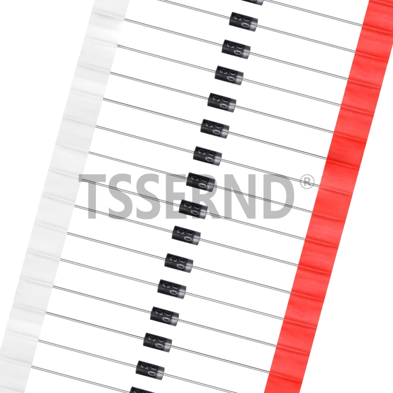 1N4007 100 pçs/lote 4007 1A 1000V DO-41 Diodo Retificador Novo