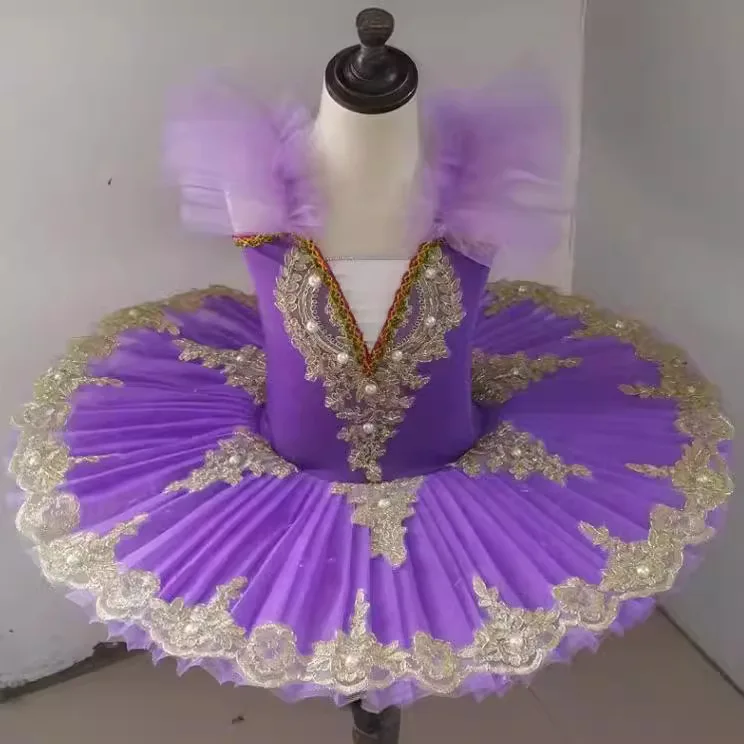 

Latin mesh princess dress girls Latin costume, cute and sweet multi-color sleeveless V-neck tutu skirt