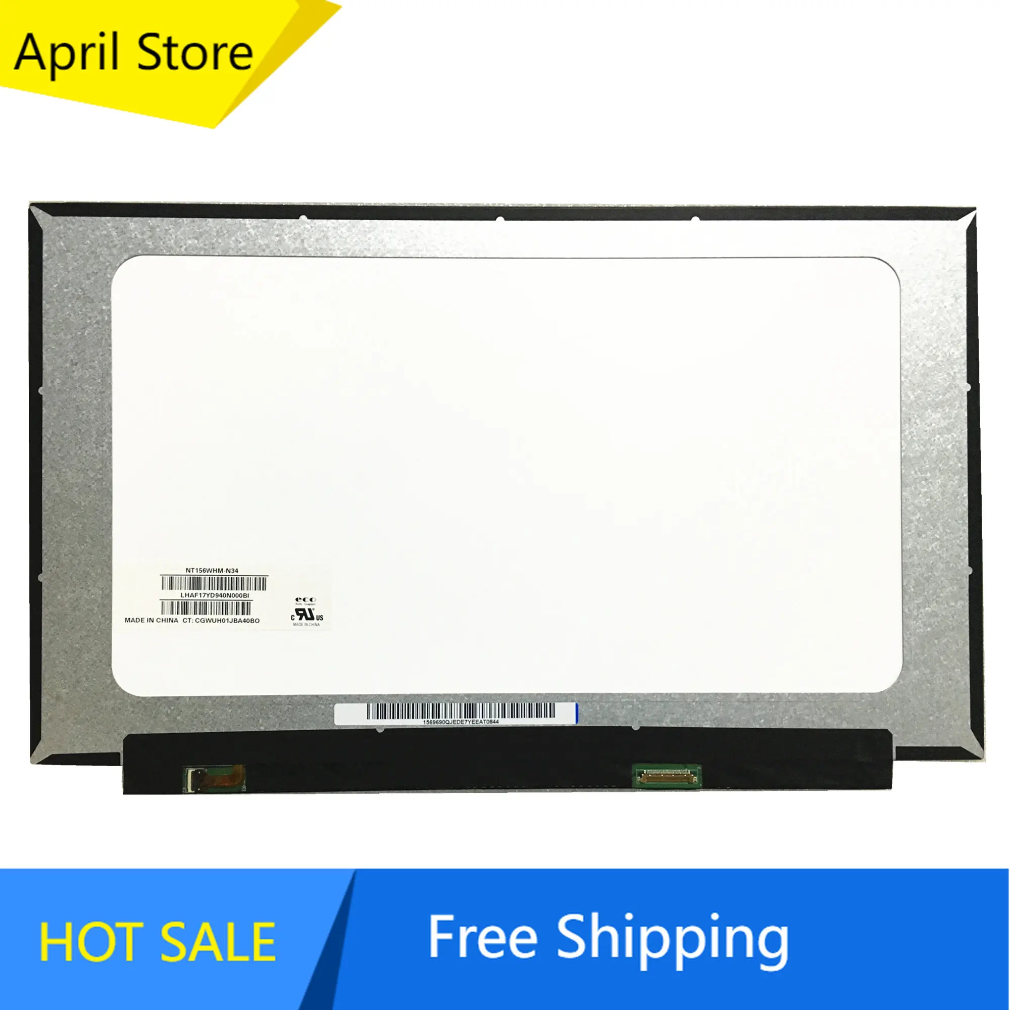 

NT156WHM-N34 fit NT156WHM N34 N44 1366*768 EDP 30 Pins Laptop LCD Screen 15.6" Panel Replacement
