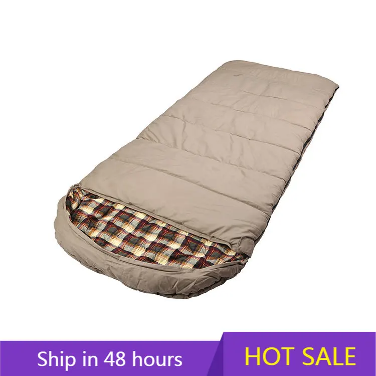

YTYIN (200+40)*100cm Canvas Cotton Flannel 400gsmx2 Hollow Fiber Ripstop Mummy Sleeping Bag Adult Outdoor Winter Sleeping Bag