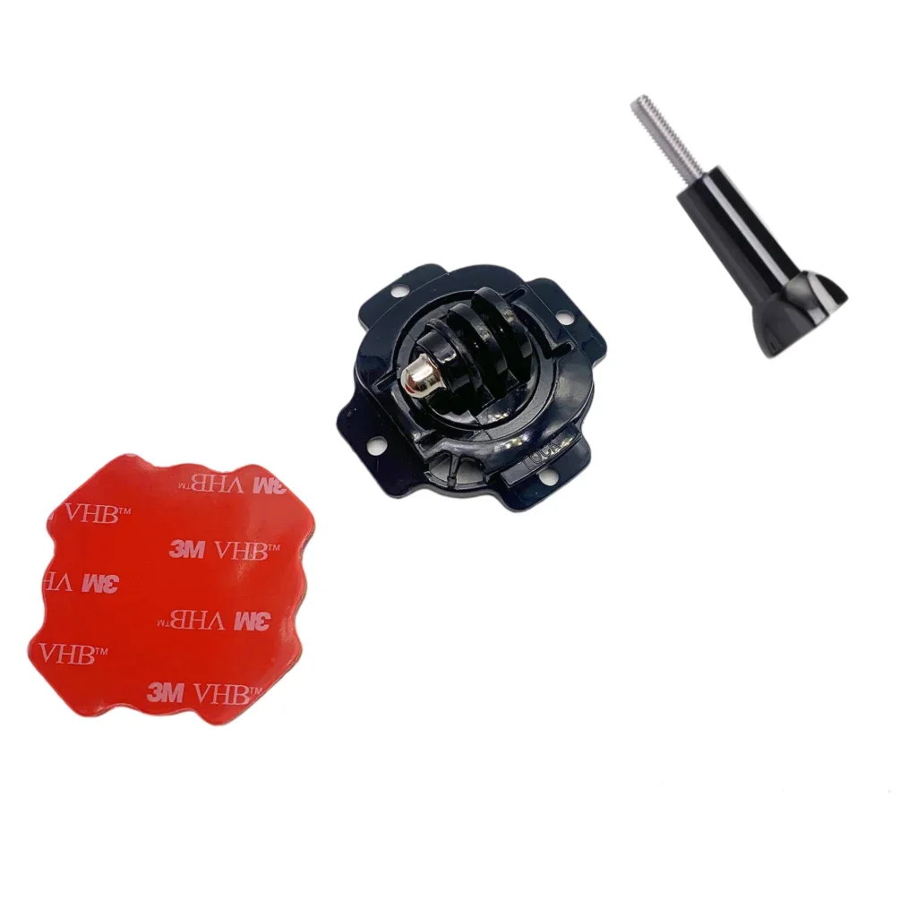Suporte giratório de 360 ​​graus para capacete, com adesivo 3m, para gopro hero 10/9/8/7/6/5, acessórios para câmera de ação xiaomi yi
