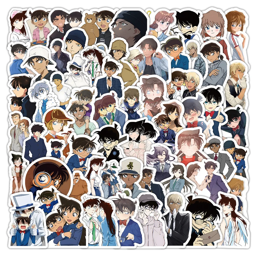 สติกเกอร์การ์ตูนอนิเมะยอดนักสืบโคนัน 103 ชิ้น สติกเกอร์กราฟฟิตี้เท่ๆ สำหรับสมุดภาพ กระเป๋าเดินทาง แล็ปท็อป กีตาร์ รถยนต์ จักรยาน สเก็ตบอร์ด ของเล่น ของขวัญ
