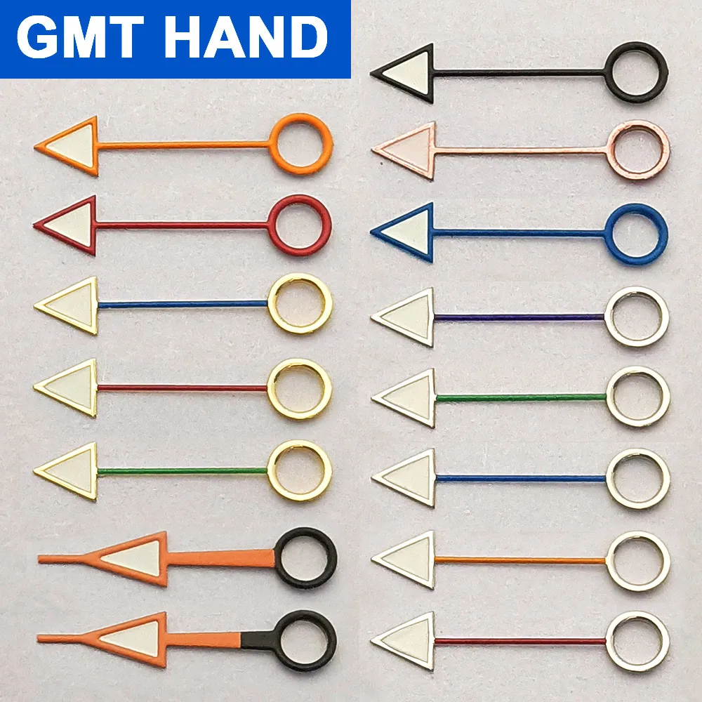 GMT hands bgw9/C3 Luminous suitable for NH-34 movement red green black blue pointer watch replacement parts