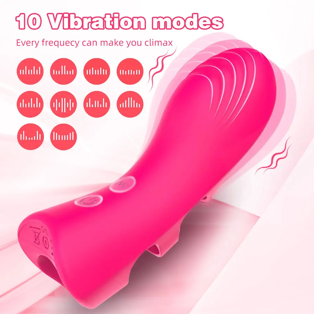 Finger Vibrator Sleeve G Spot Orgasm Massager Clitoris Stimulator Adult Sex Toys for Women Couple Female Masturbation Vibrators