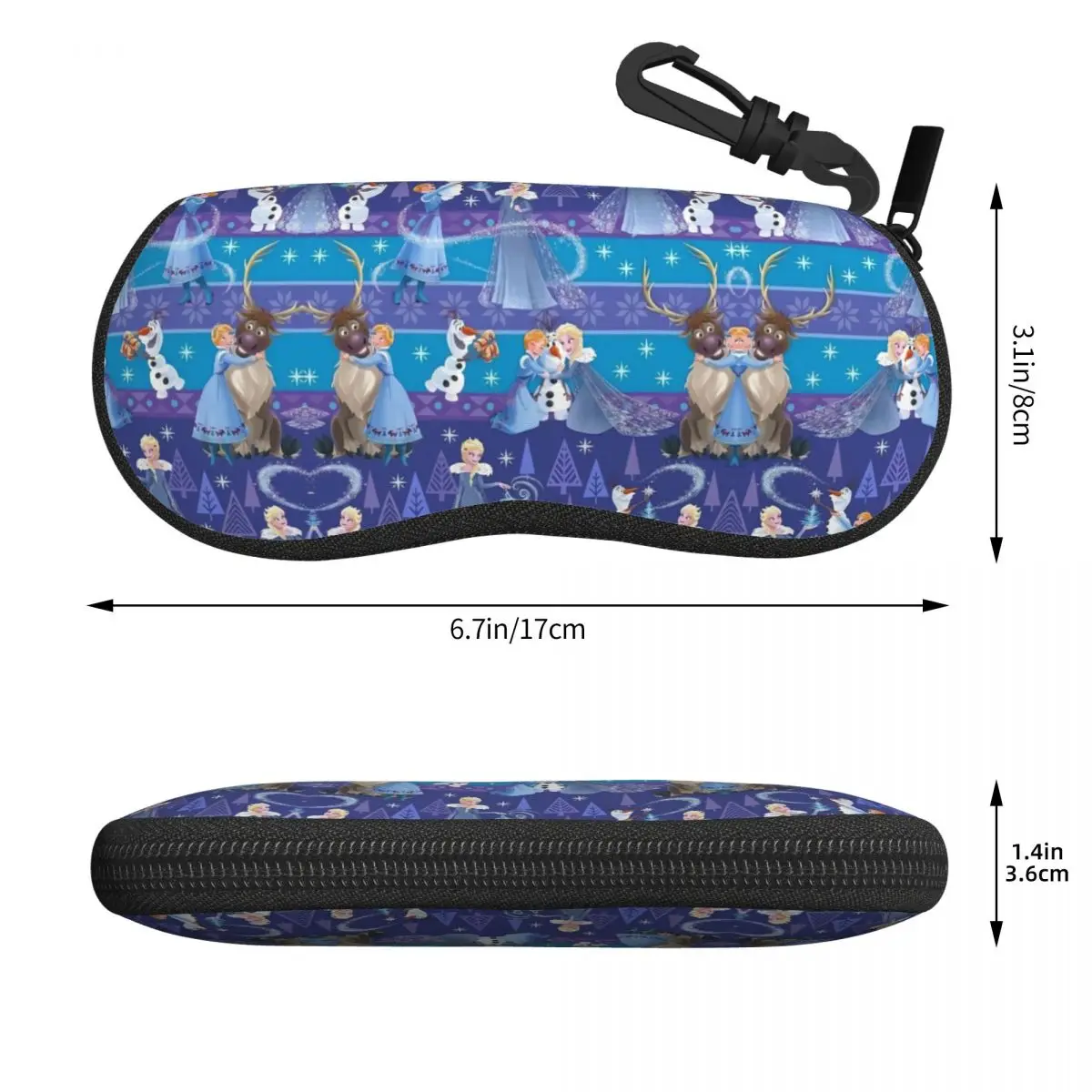 Custom Frozen Elsa Olaf Pattern Shell Eyeglasses Case Women Men Fashion Glasses Case Sunglasses Box Pouch