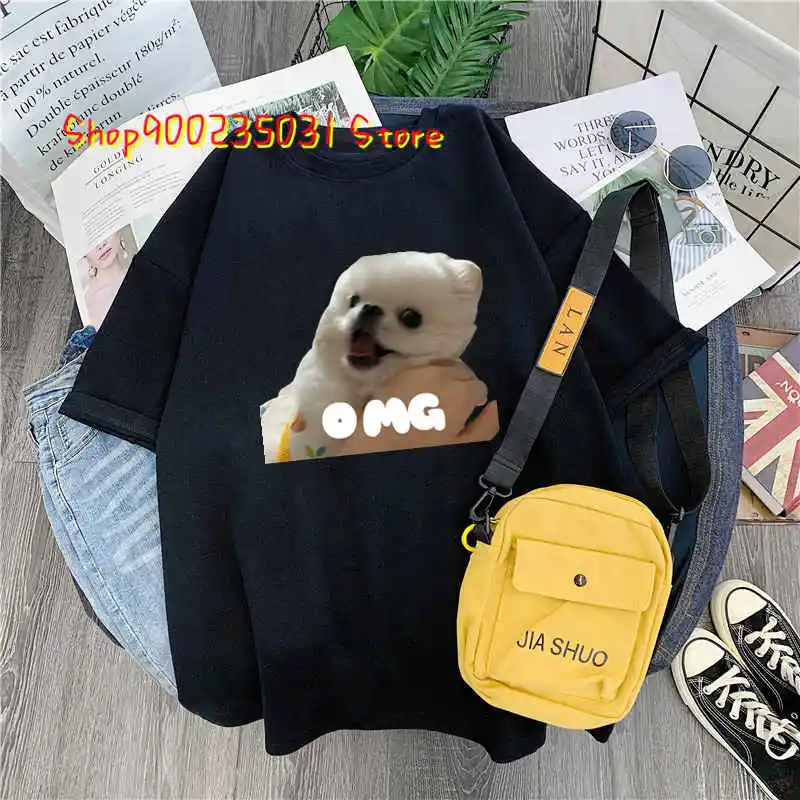 Maglietta da donna maglietta carina Pomeranian Dog I Love Pomeranian Tee Shirt Kawaii T-Shirt donna estate manica corta abbigliamento donna