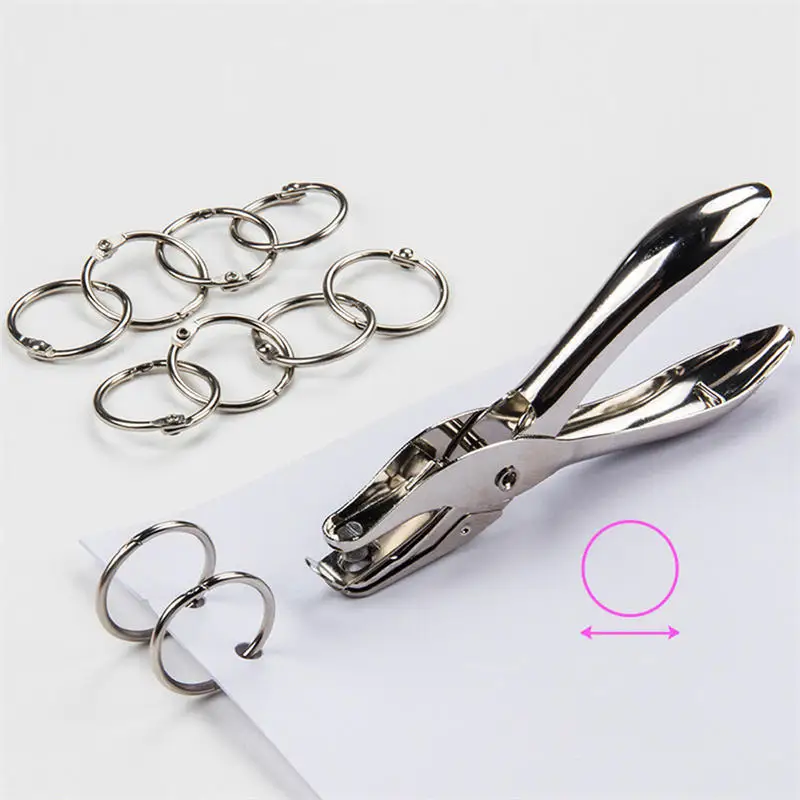 3/6mm Handhold Single Hole Punch Metal Puncher Tool For Scrapbooking Earring Necklace Cards School Stationery Office Supplies