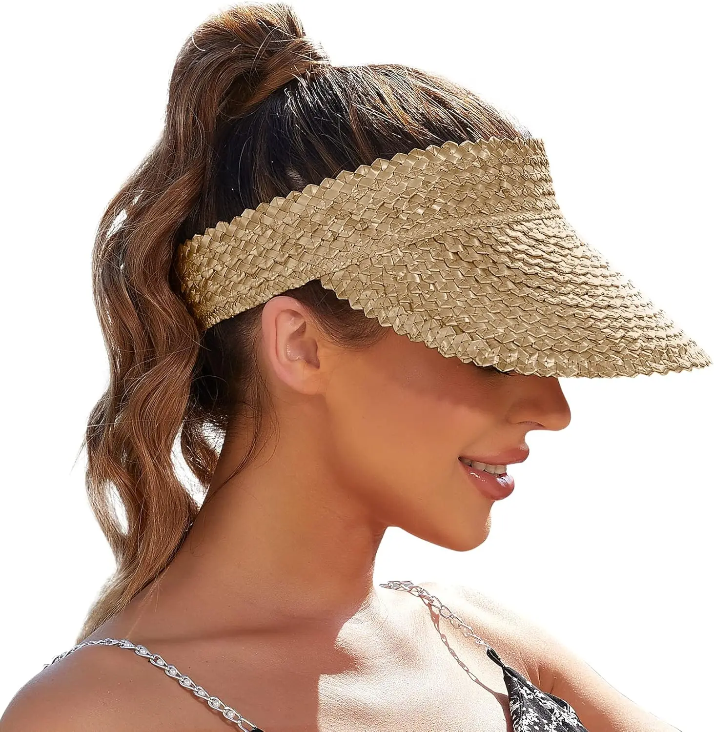 

Visors for Women, Sun Visors for Women Straw Hats for Women Handmade Sun Hat Womens Packable Beach Hats for Women