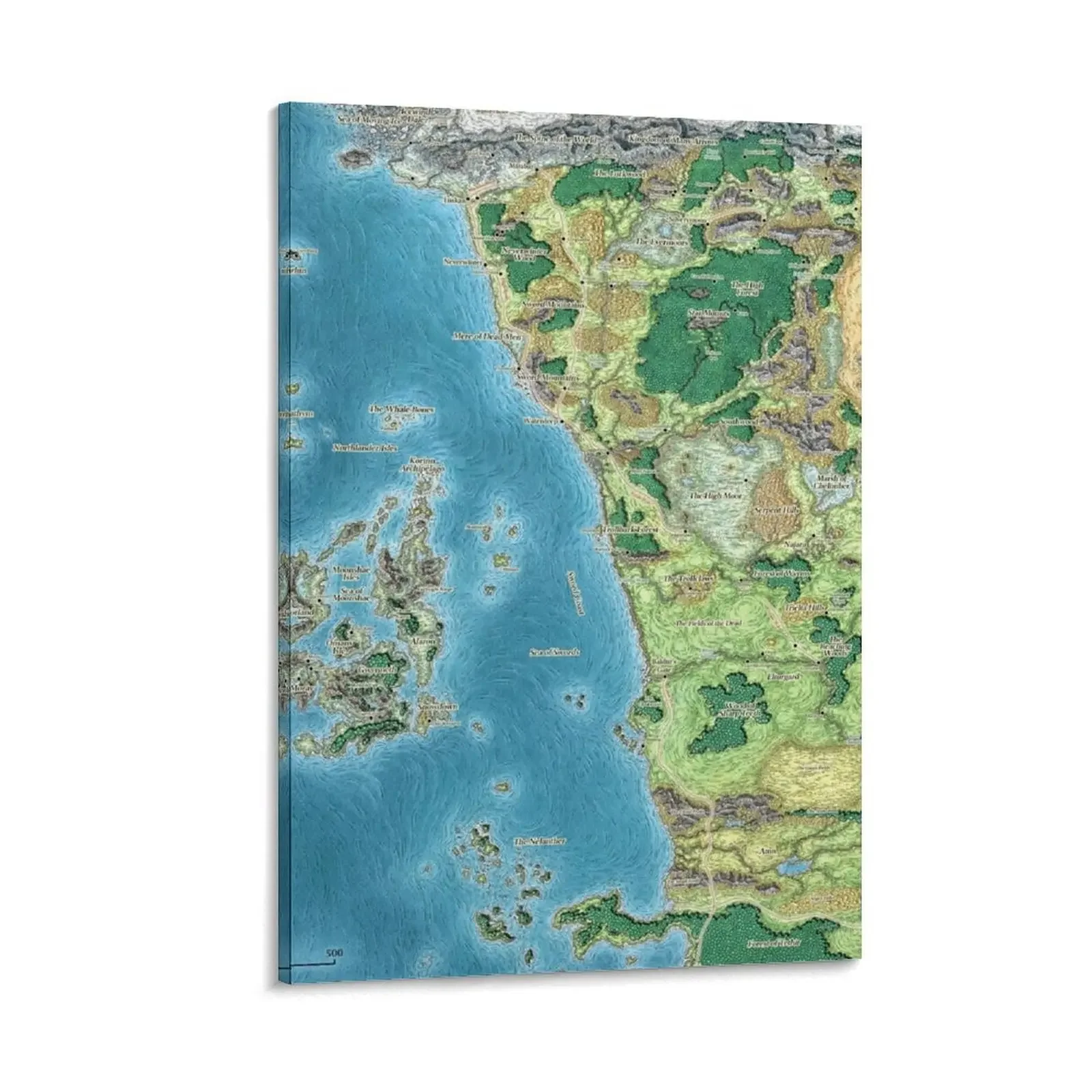 

Faern map Canvas Painting stickers & posters aesthetic room